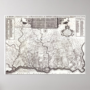 Kolonie Pennsylvania 1687 Poster