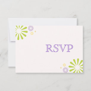 Kolorbursts Hochzeitsszenario RSVP Karte