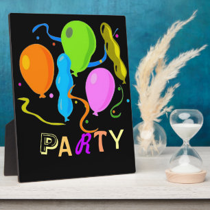 Kolored Birthday Party Balloons Fotoplatte