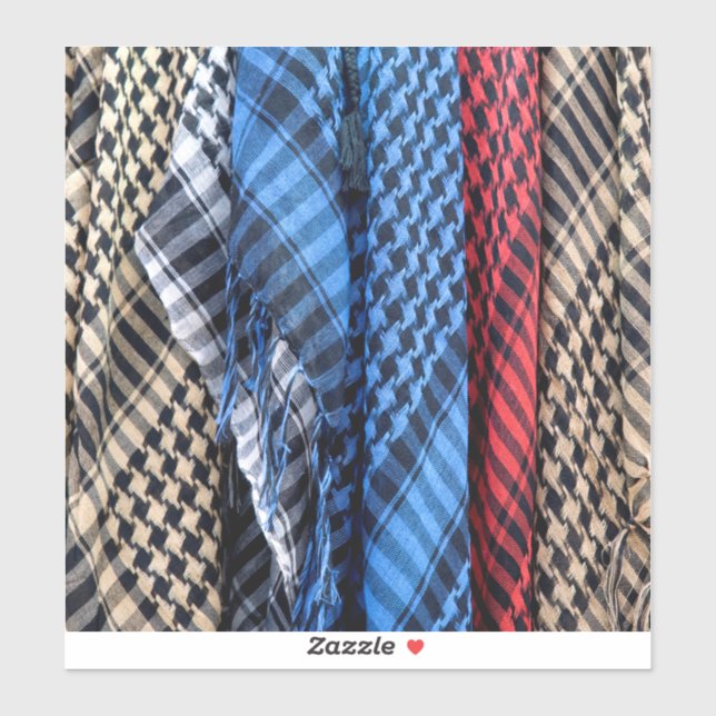 Kolored palästinensischer Keffiyeh Aufkleber (Blatt)