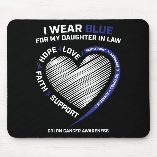 Kolorektale Tochter in Law Colon Bewusstsein Mousepad (Vorne)