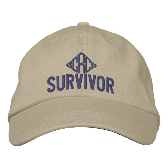 Kolorektalkarzinom-Survivor-Cap Bestickte Baseballkappe (Vorderseite)