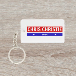 Kolorierte Chris Christie 2024 Wahl Schlüsselanhänger