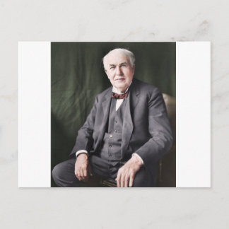 Koloriertes Bild von Thomas Edison Postkarte