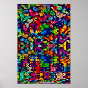 KOLOSSAL POSTER DRUCK - WASSERSCHALTFLÄDEN - KUNST