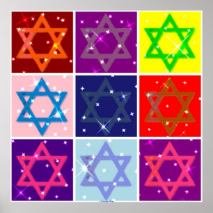 KOLOSSAL POSTER (POP ART JEWISH STARS)