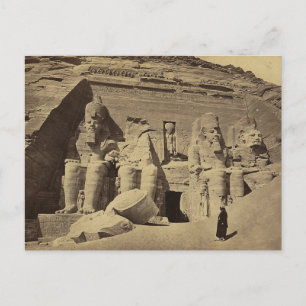 Kolossale Figuren, der große Tempel in Abu Sunbul Postkarte