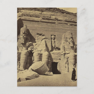 Kolossale Figuren, der große Tempel in Abu Sunbul Postkarte