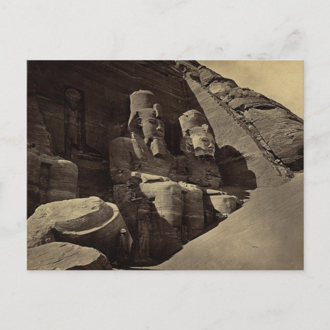 Kolossale Figures, Abu Sunbul, Ägypten Postkarte (Vorderseite)