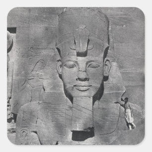 Kolossale Statue von Ramesses II bei Abu Simbel, Quadratischer Aufkleber