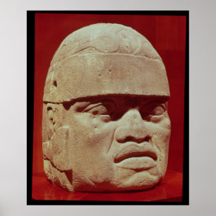 Kolossaler Kopf, Olmec Poster