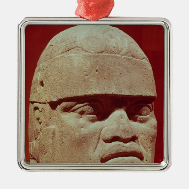 Kolossaler Kopf, Olmec Silbernes Ornament (Vorne)