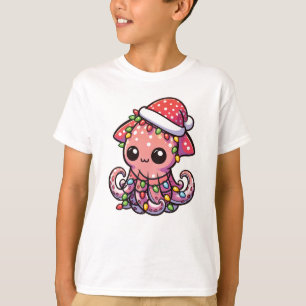 kolossaler Tintenfisch Frohe Weihnachtswintertiere T-Shirt
