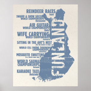 Kolossales Plakat/Druck Finnlands Funland Listen-3 Poster