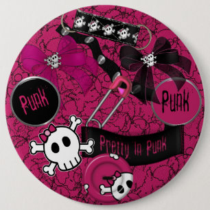 KOLOSSALES Punk, 6 Zoll Buttonknöpfe Button