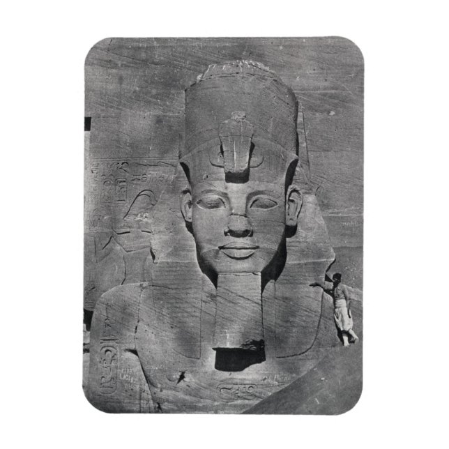 Kolossalstatue von Ramesses II in Abu Simbel, 1850 Magnet (Vertikal)
