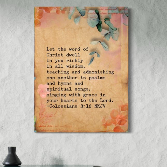Kolosse 3:16 Canvas Wall Art 30 x 40 Leinwanddruck (Von Creator hochgeladen)