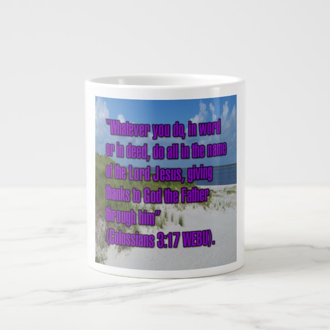 Kolosser 3:17 WEBU Tasse (Vorderseite)