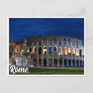Kolosseum am Abend in Rom, Italien Postkarte