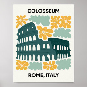 Kolosseum Rom Italien abstrakte Reise Poster