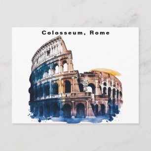 Kolosseum Rom Italien Aquarell Postkarte