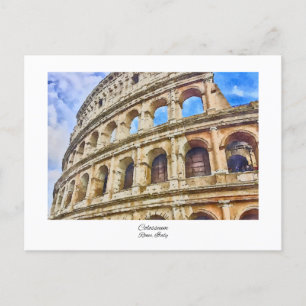 Kolosseum Rom, Italien Aquarellmalerei Postkarte
