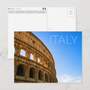 Kolosseum, Rom, Italien Reise-Postkarte Postkarte