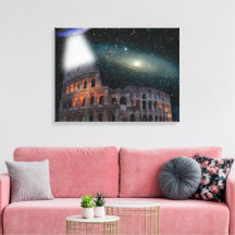 Kolosseum Rom Italien trifft Raum und UFO