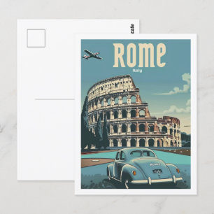 Kolosseum Rom Italien Vintag Berühmter Reiseraum Postkarte