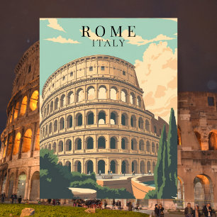 Kolosseum Rom Italien Vintage Europäisches Wahrzei Postkarte