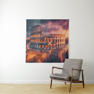 Kolosseum Rom Italien Vintage Reise Wandteppich