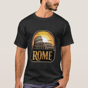 Kolosseum Rom Vintage Sonnenuntergang Italien Reis T-Shirt