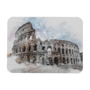 Kolosseum Watercolor Rom Italien Magnet