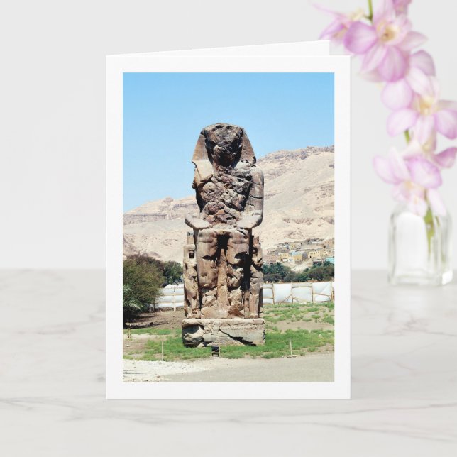 Kolossi von Memnon Statue, Luxor, Ägypten Karte (Orchidee)