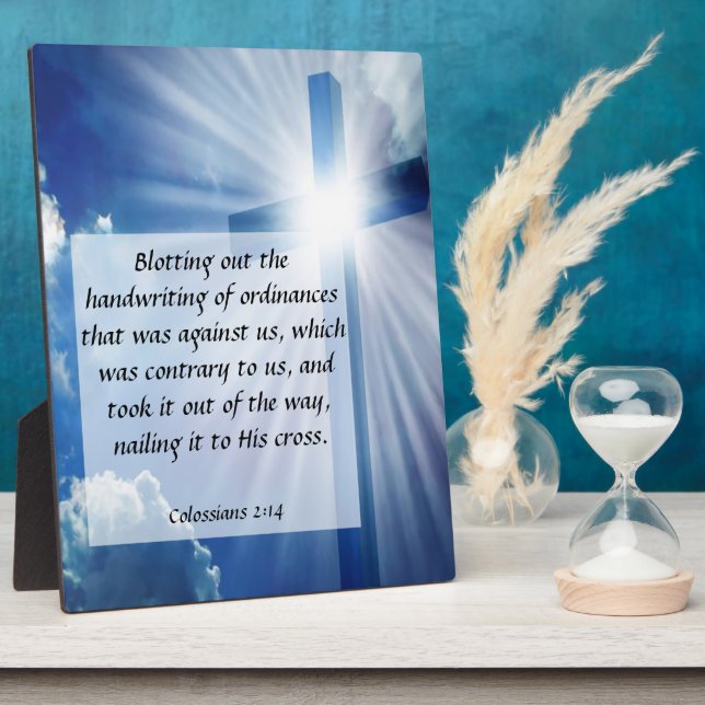 Kolossians 2:14 Plaque Fotoplatte (Seite)