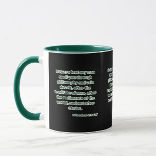Kolossians 2:8 KJV Bibelverse Zwei-Tone Tasse