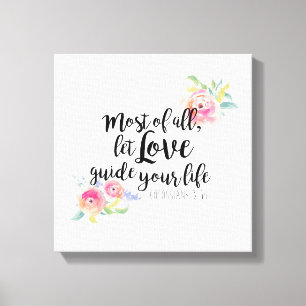 Kolossians 3:14 Canvas Print Leinwanddruck