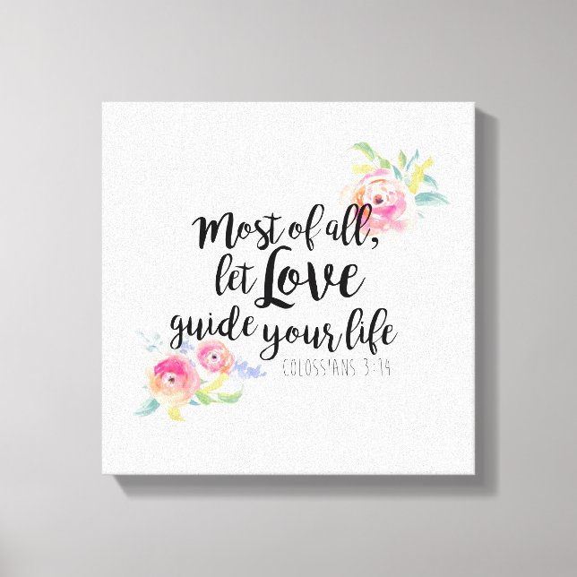 Kolossians 3:14 Canvas Print Leinwanddruck (Vorderseite)