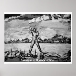 Kolossus von Rhodes Greece durch Ben Schneider Poster