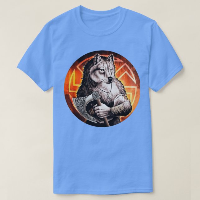 Kolovrat Wolf mit Ax T-Shirt (Design vorne)