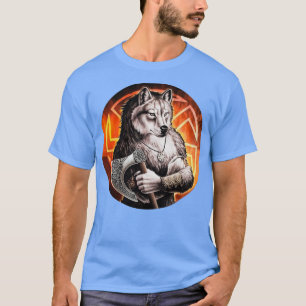 Kolovrat Wolf mit Ax T-Shirt