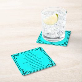 Kölsches Grundgesetz – Köln Cologne Jugendstil Rechteckiger Pappuntersetzer