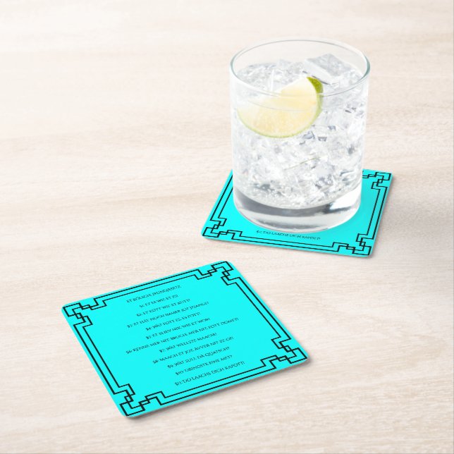 Kölsches Grundgesetz – Köln Cologne Jugendstil Rechteckiger Pappuntersetzer (Vor Ort)