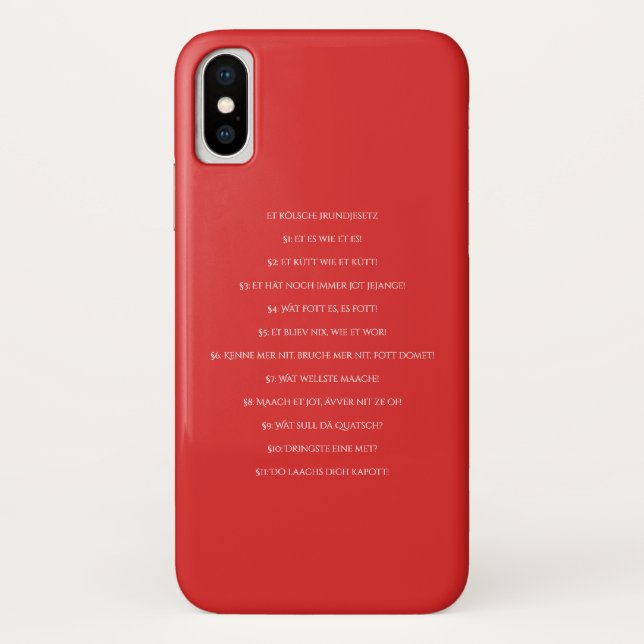 Kölsches Grundgesetz – Köln Cologne Kölsch Cöln Case-Mate iPhone Hülle (Rückseite)