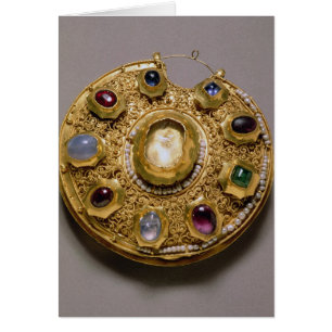 Kolt Medaillon, goldenes Set mit Perlen und