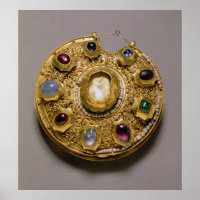 Kolt Medaillon, goldenes Set mit Perlen und