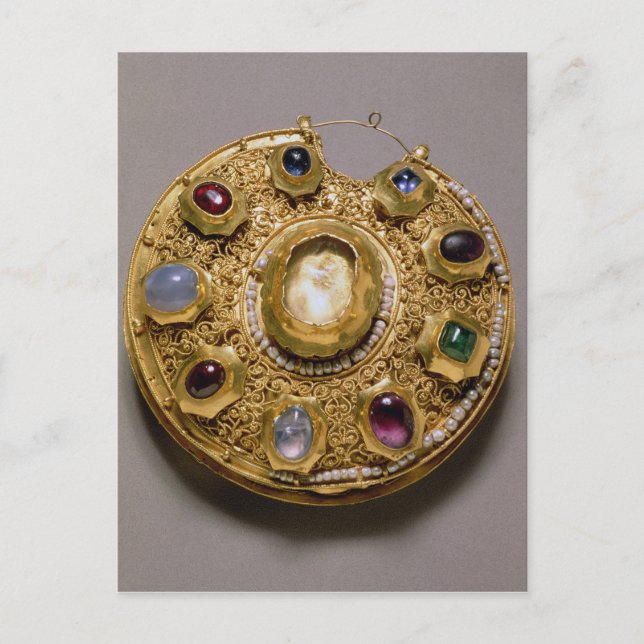 Kolt Medaillon, goldenes Set mit Perlen und Postkarte (Vorderseite)