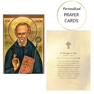 Kolumba von Iona Orthodoxe Christliche Gebetskarte Platzkarte