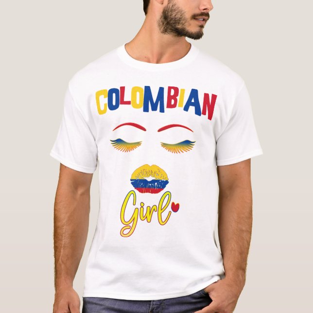 Kolumbianerin Stolz aus kolumbianischem T - Shirt (Vorderseite)