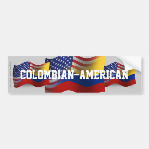 Kolumbianisch-Amerikanische wellenartig bewegende Autoaufkleber